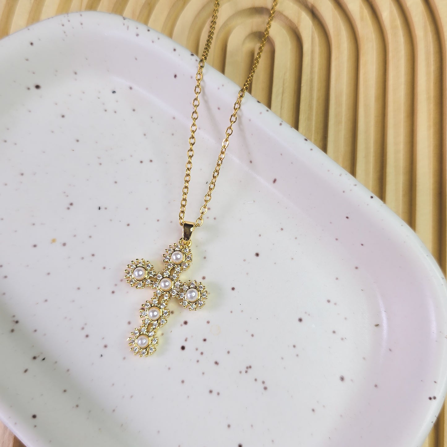 Faux pearl 55cm necklace