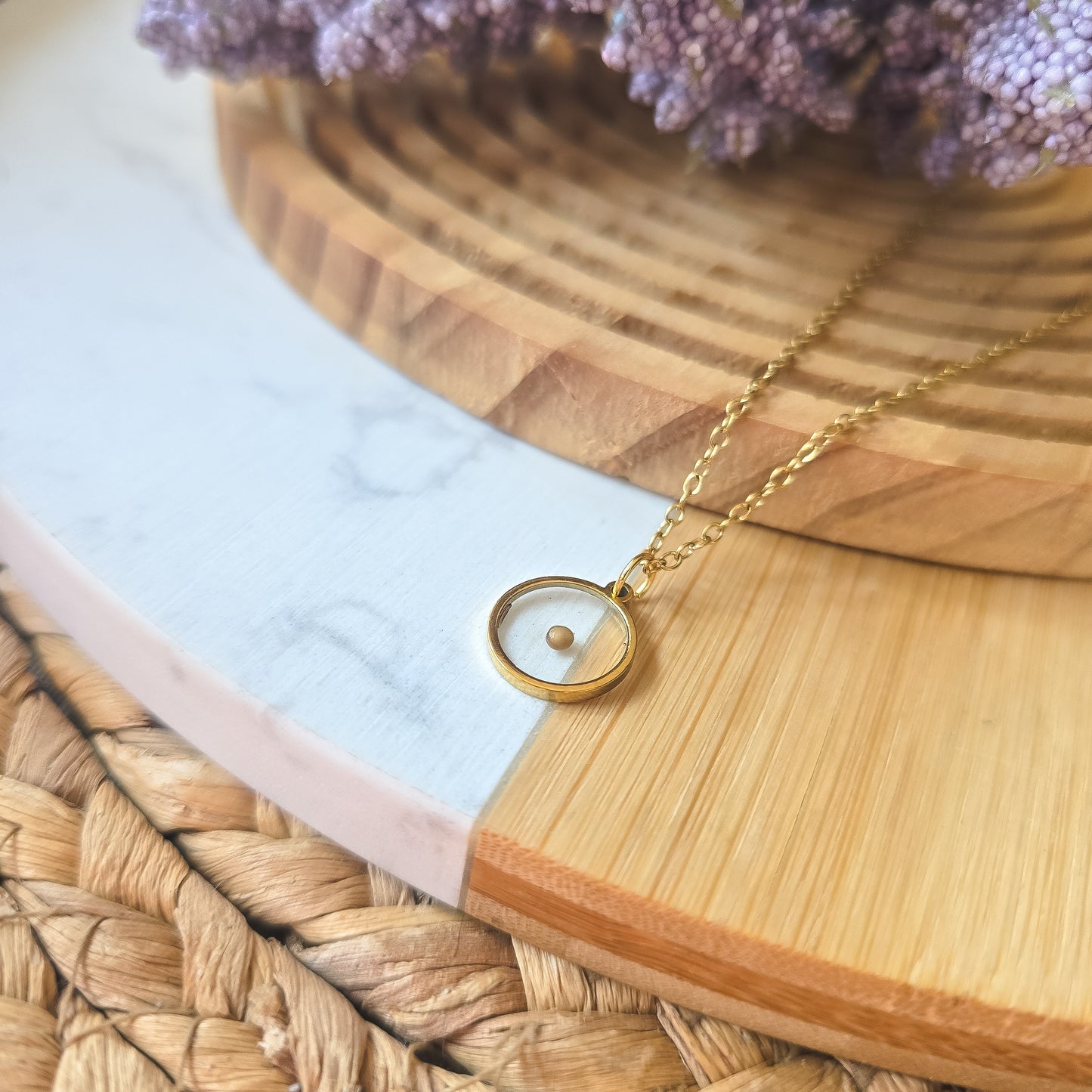 Mustard seed Handmade gold necklace