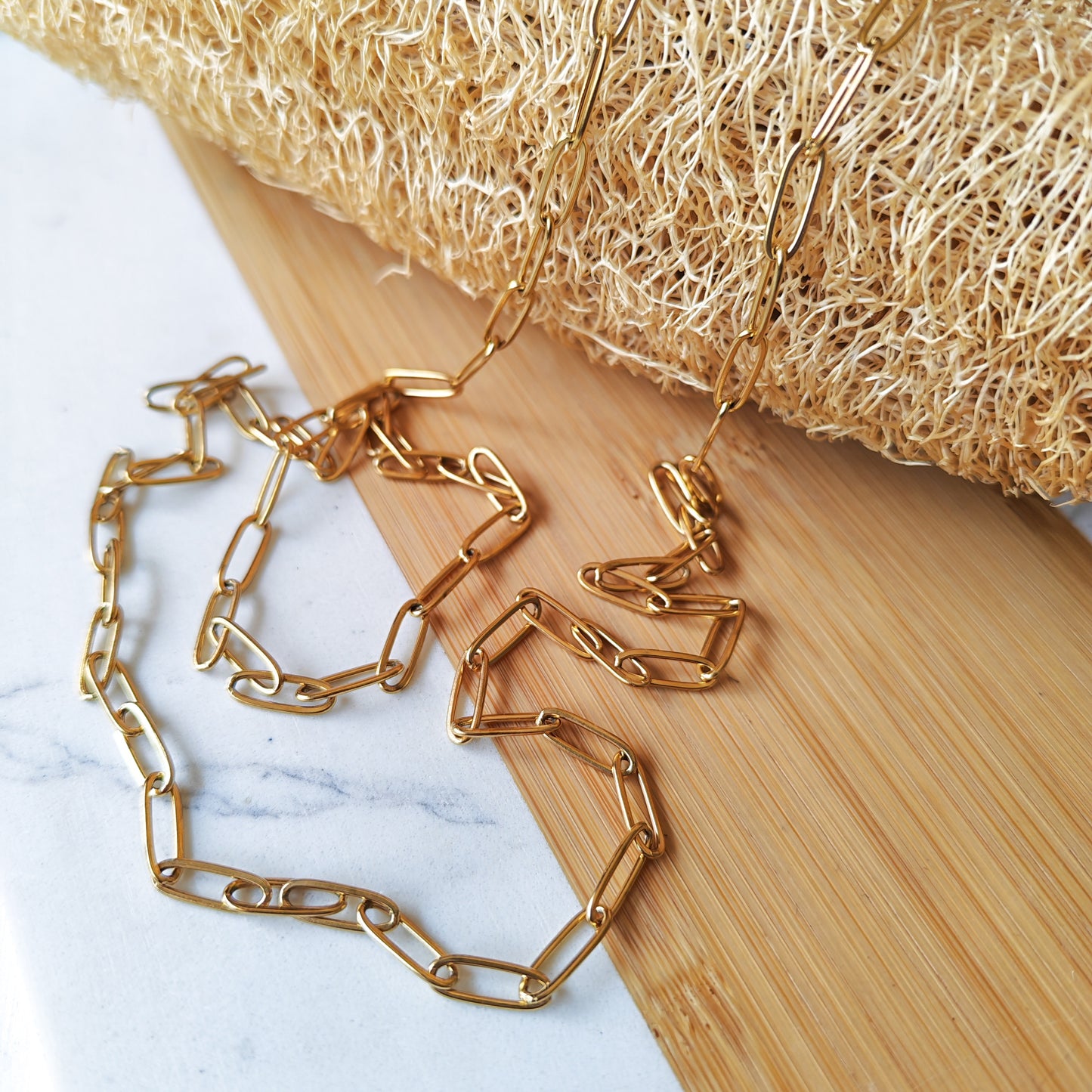 Paperclip 80/5cm necklace gold