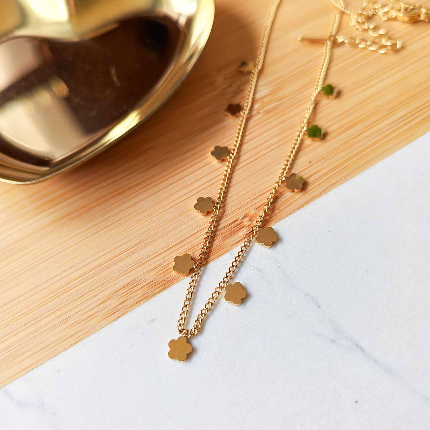 Small delicate charm necklace