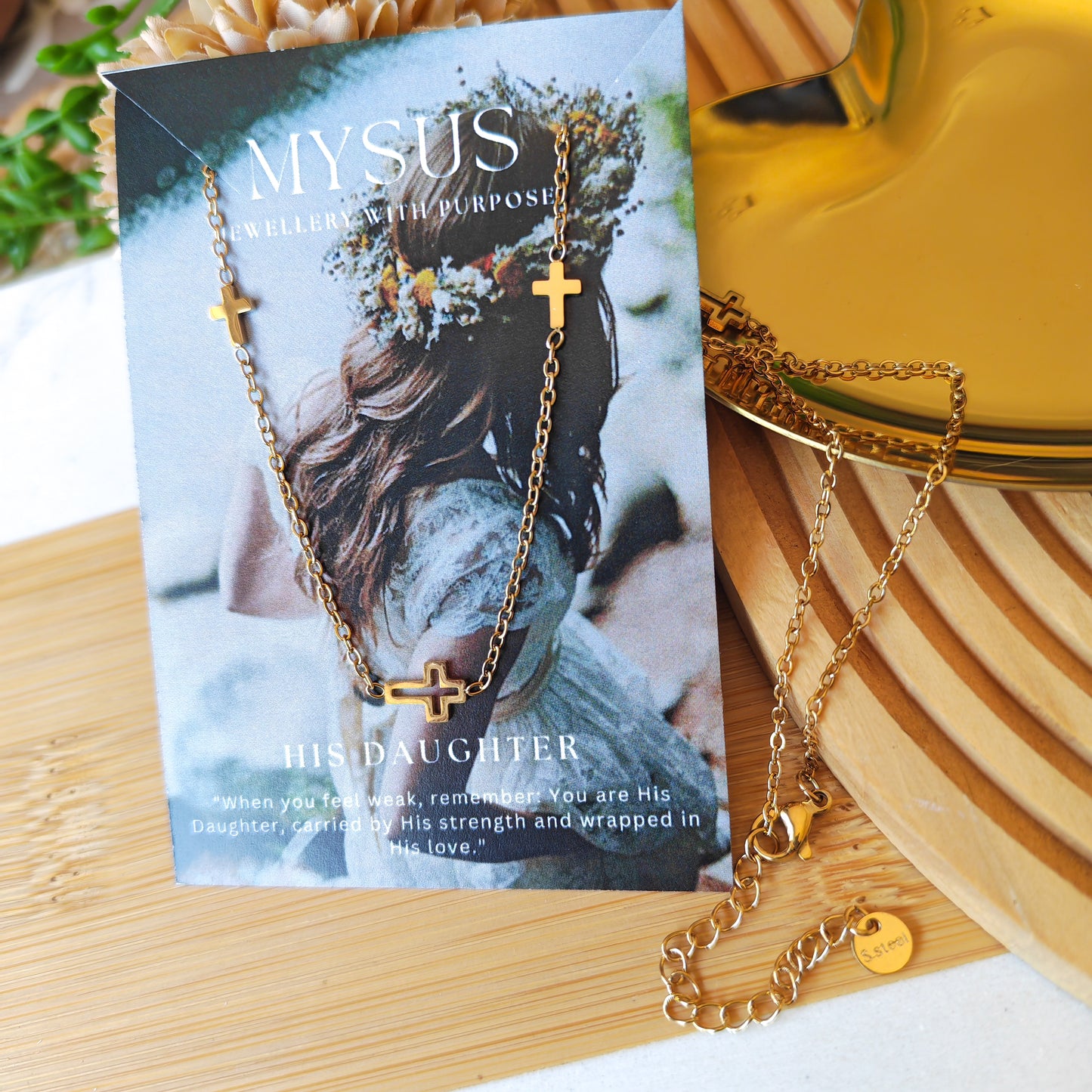 Cross Minimalist Gold necklace
