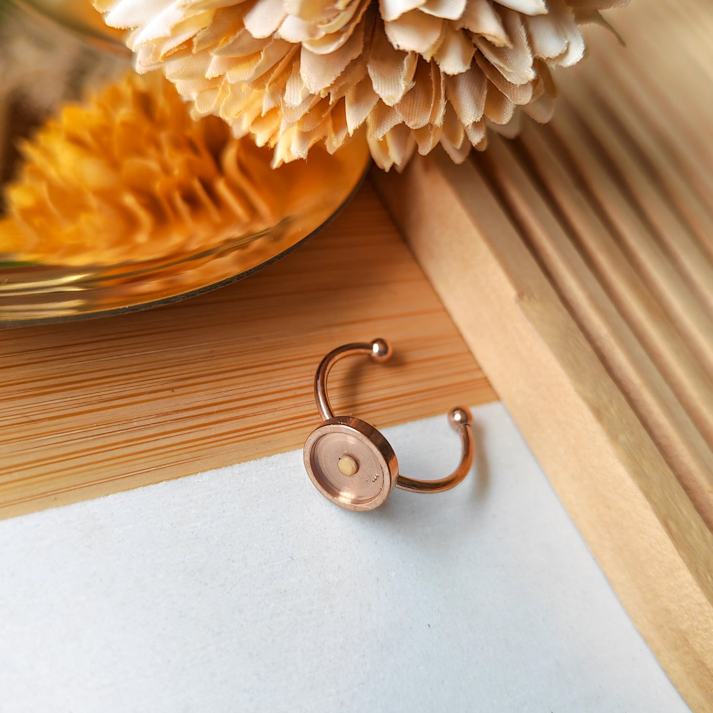 MUSTARD SEED - handmade Ring Rose Gold