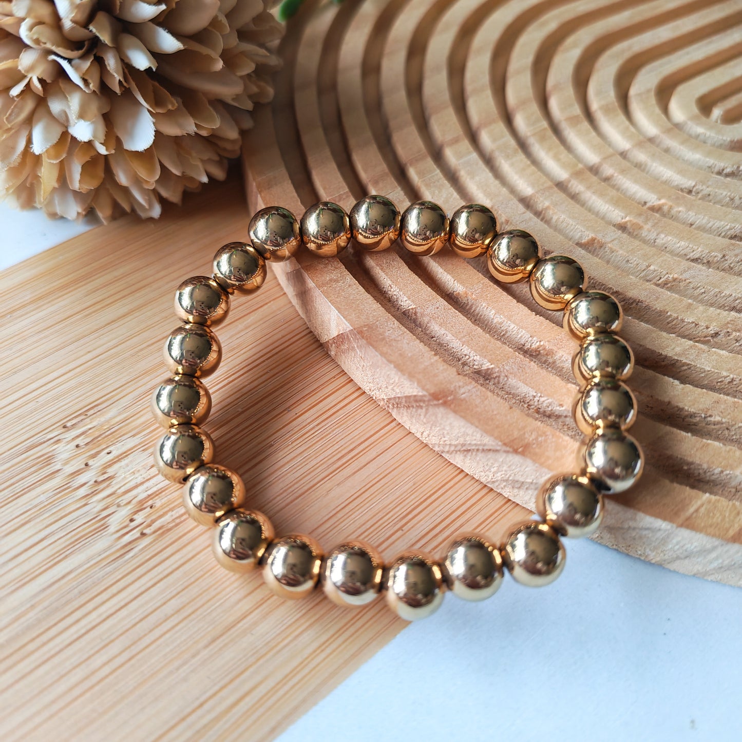 STAINLESS STEEL bead bracelet