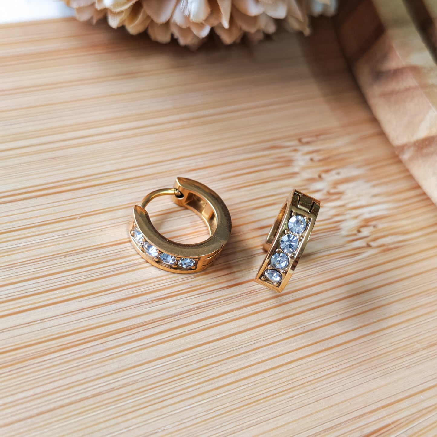 Micro Diamond hoop earrings