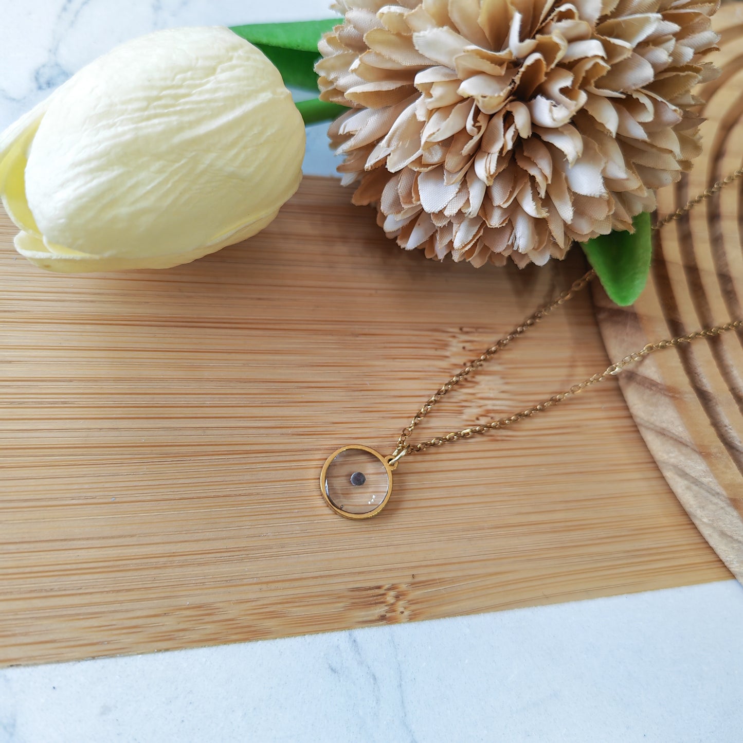 Mustard seed Handmade gold necklace