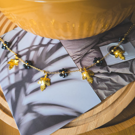 Bloom With Purpose black flower bracelet