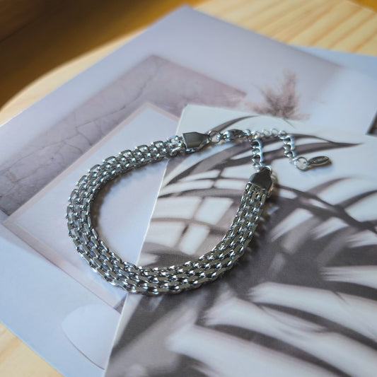 Woven elegant Silver bracelet