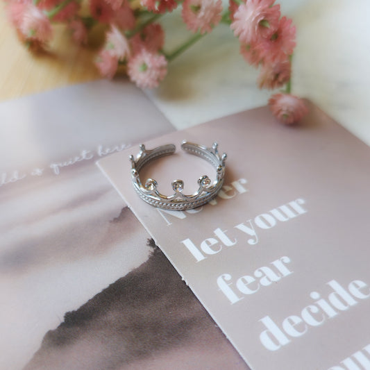 Crown Rhinestone adjustable ring
