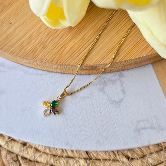 Little Flower rainbow pendant necklace