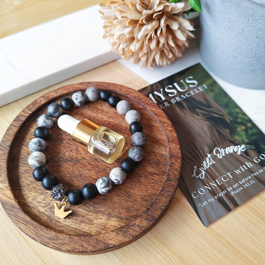 Sweet Orange - Natural stone PRAYER bracelet