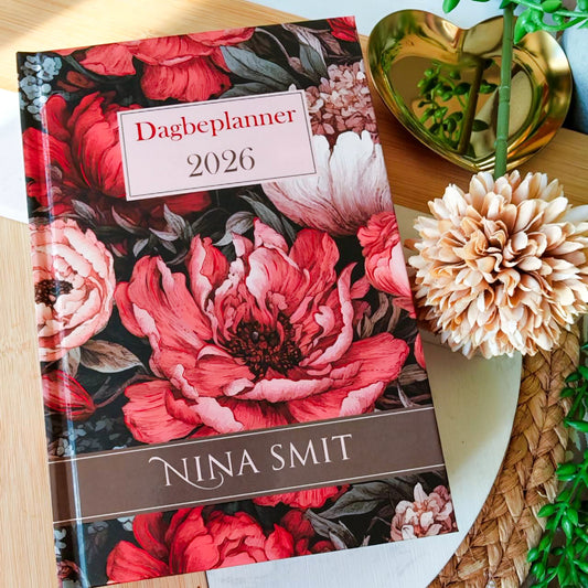 2026 Nina Smit Dagboek - Dagbeplanner Blomme - Hardeband