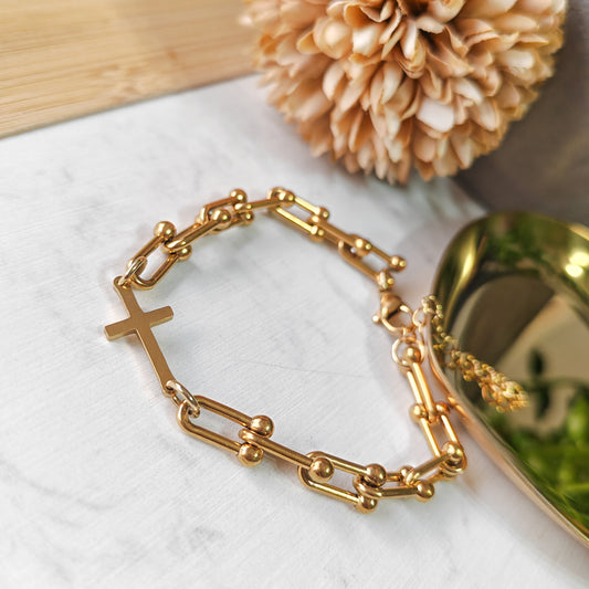 Horseshoe Cross bracelet