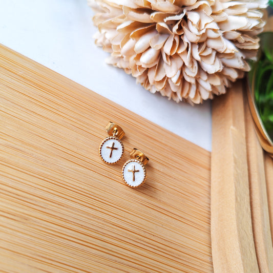 Little Princess earrings - white