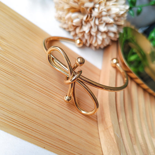 Steel Gold Bow knot bracelet