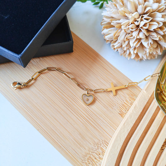 Mustard seed heart bracelet with Box