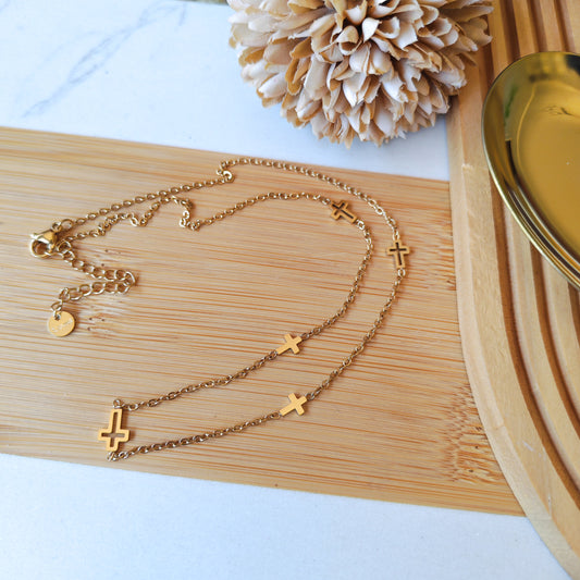 Cross Minimalist Gold necklace
