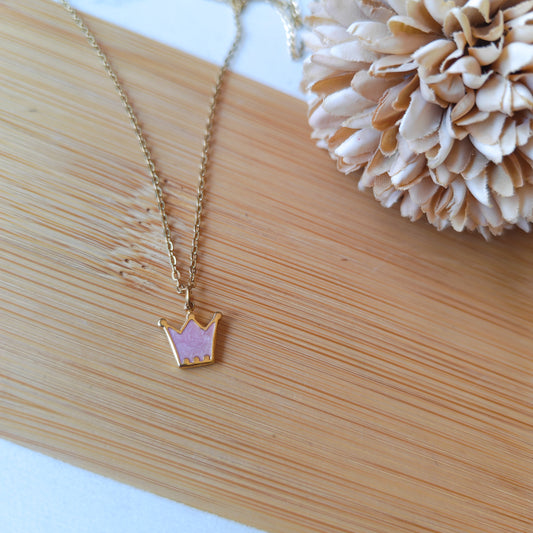 Crown Enamel Purple necklace