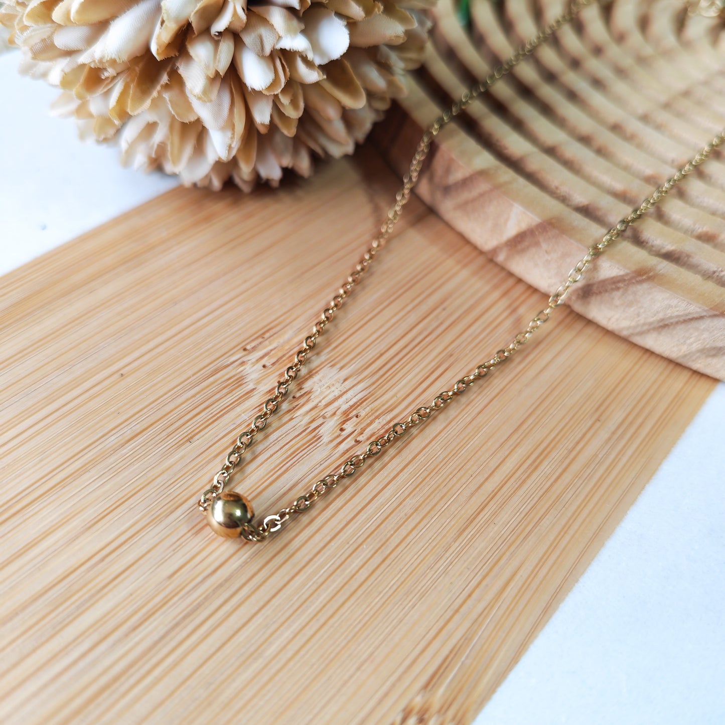 Faith stainless steel gold necklace