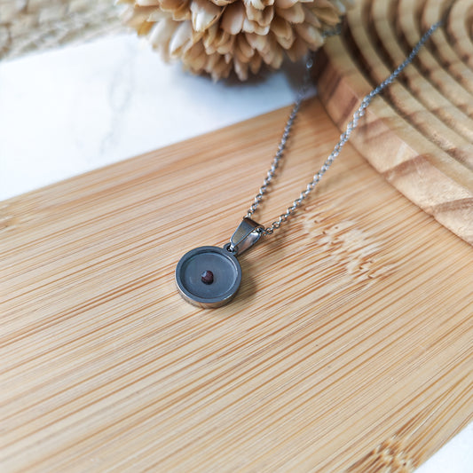 Mustard seed pendant necklace