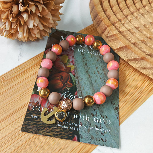 Rose - Natural stone PRAYER bracelet