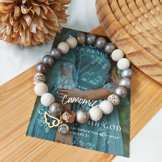 Chamomile - Natural stone PRAYER bracelet