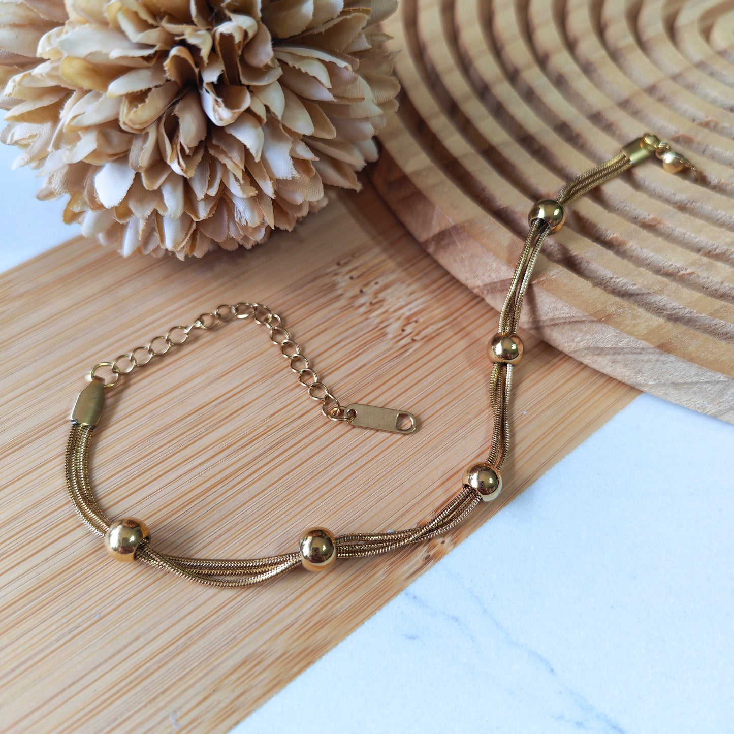 Classic style steel ball bracelet