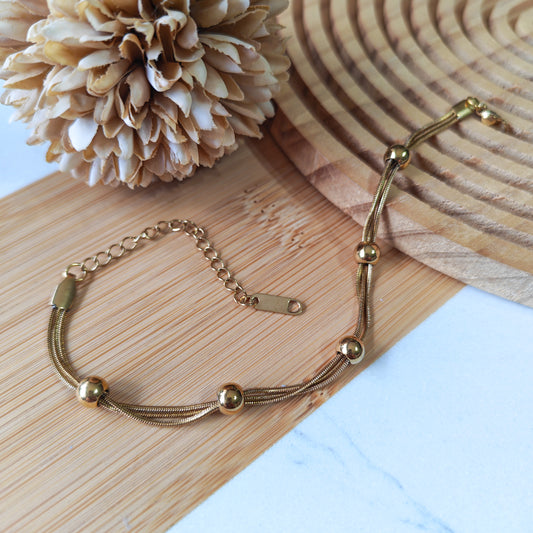 Classic style steel ball bracelet