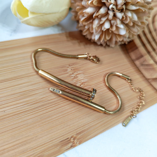 Nail Rhinestone snake bracelet