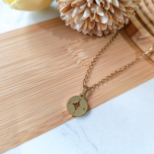 Compass pendant necklace